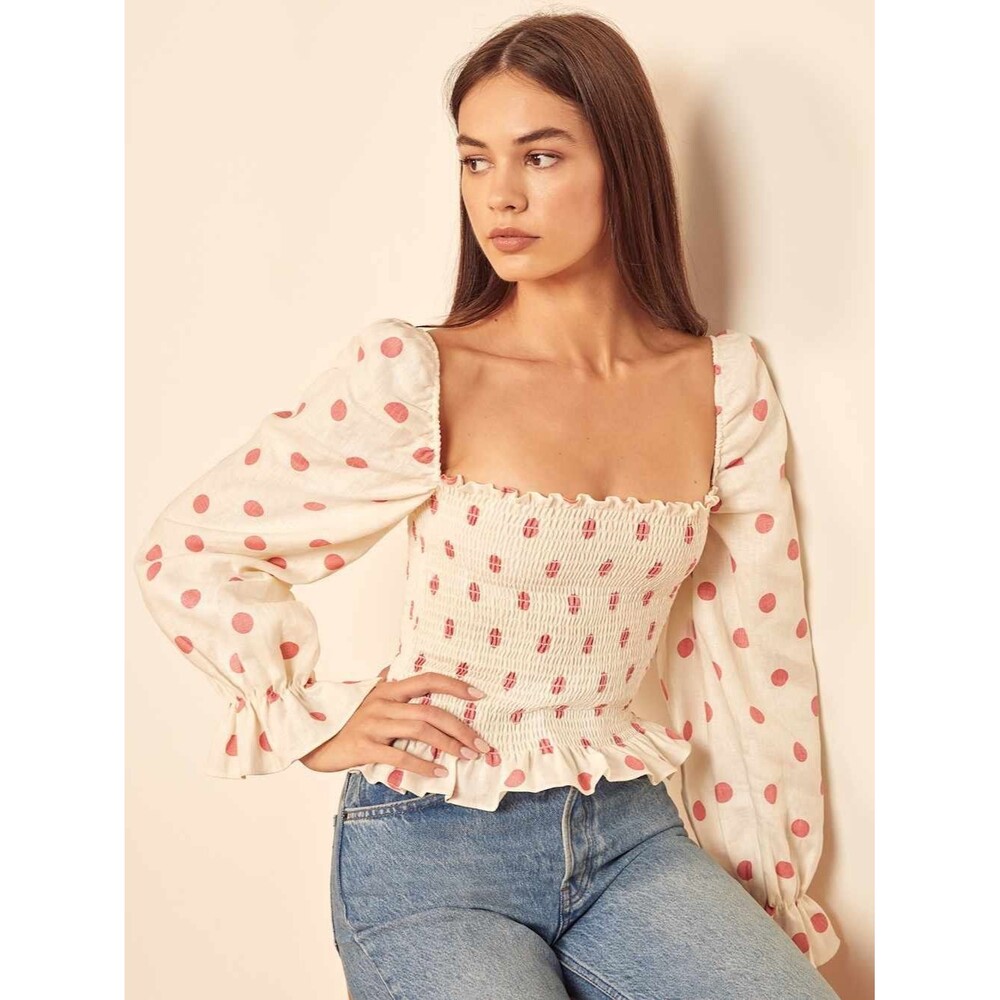 NWOT Reformation Tangerine Top Size S
